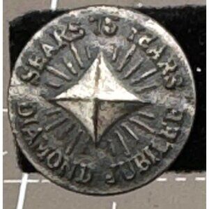 Sears 75 Years Diamond Jubilee Gun Metal Commemorative Lapel Pin